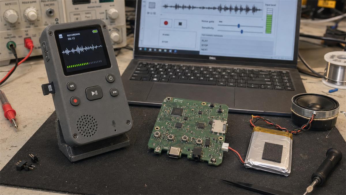 Custom MP3 and intelligent audio platform, bench prototype
